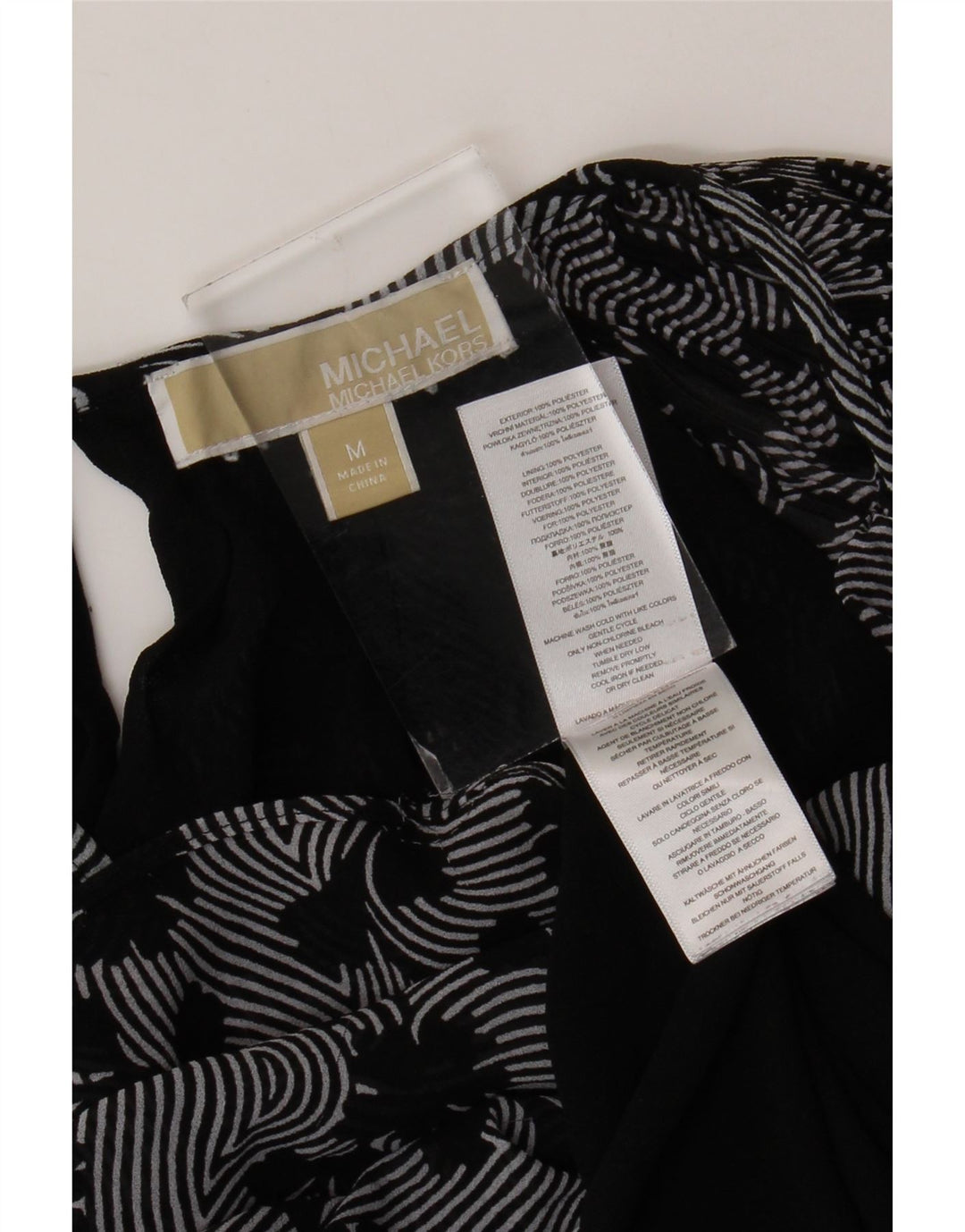 MICHAEL KORS Robe droite surdimensionnée pour femme UK 14 Medium Black Floral