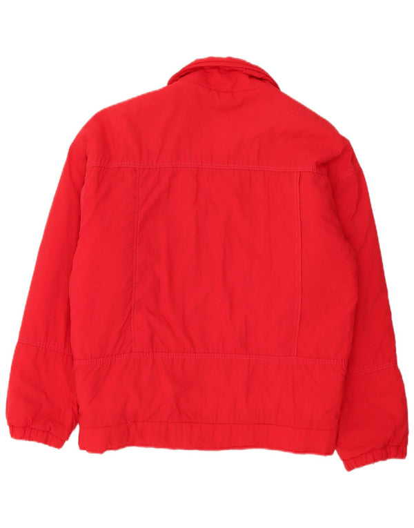 Vintage Mens Padded Jacket UK 44 2XL Red Polyamide