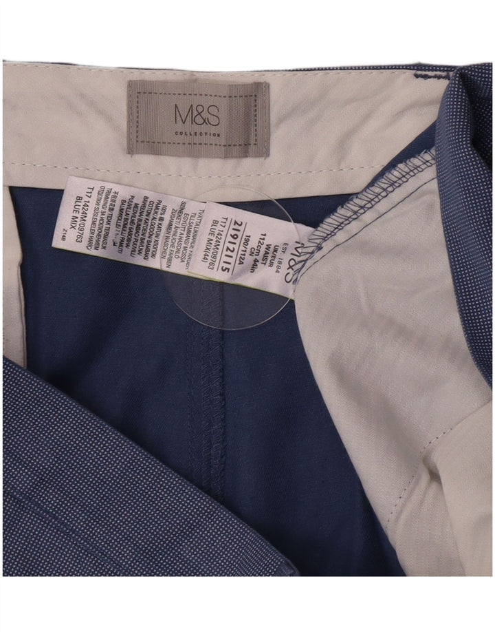 Marks & Spencer Short Chino Homme W44 2XL Bleu Coton
