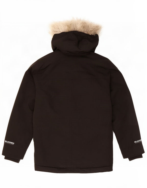 Hollister Veste de ski à capuche pour homme UK 36 Small Noir Polyester