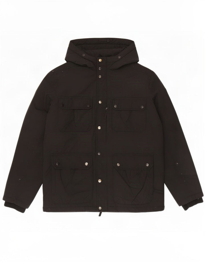 Lee Veste matelassée à capuche pour homme UK 40 Large Noir Polyester