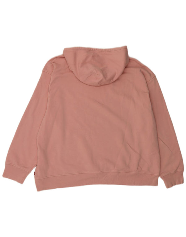 Levi's Pull à capuche graphique coupe décontractée pour femme UK 18 XL Coton rose