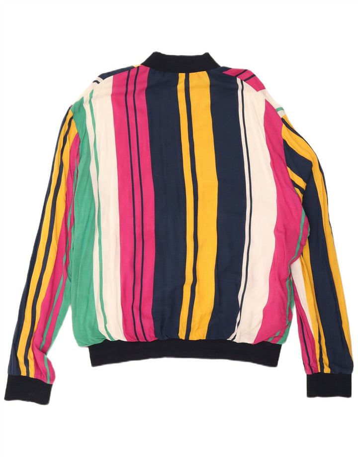 Zara Veste Bomber Homme UK 42 XL Rayé Multicolore
