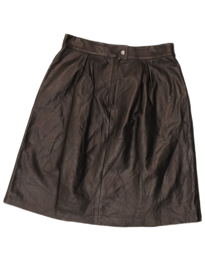 jupe en cuir femme vintage XS W25 Cuir noir