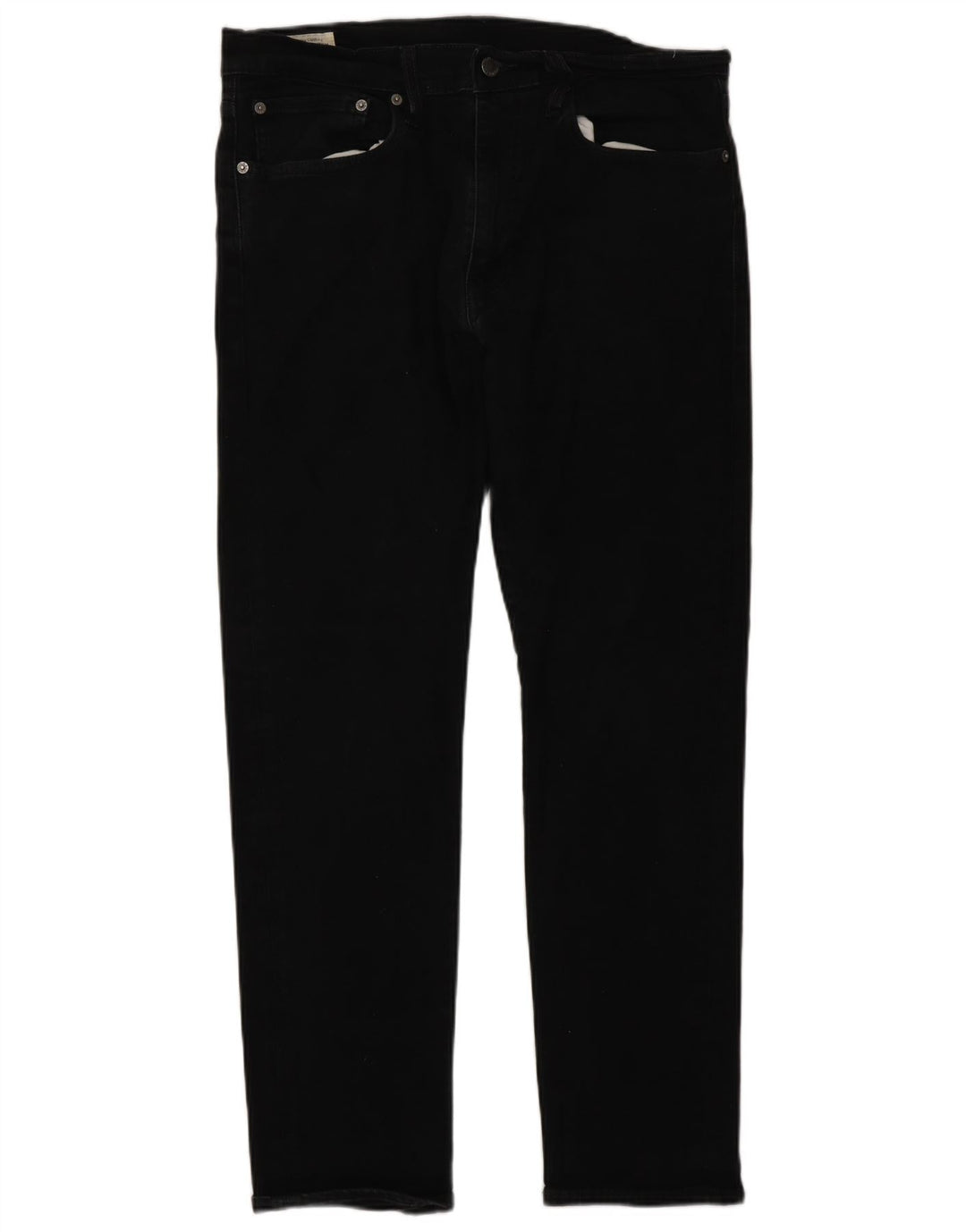 Levi's Mens 502 Tapered Jeans W34 L32 Black Cotton