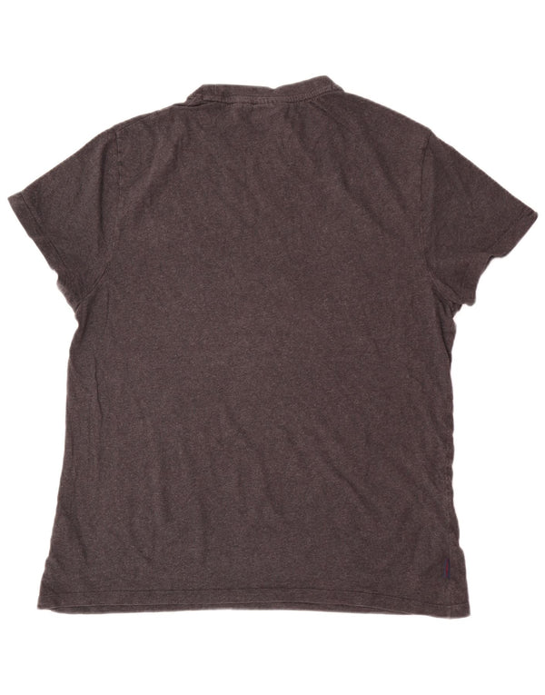 Superdry T-Shirt Graphique Top XL Gris Coton Homme