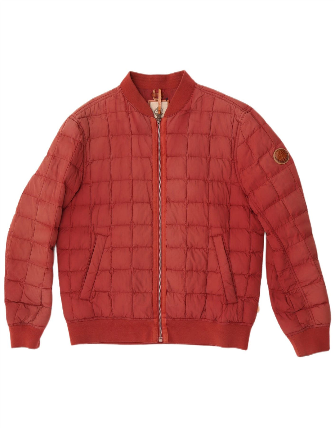 Timberland Veste rembourrée pour homme UK 40 Large Maroon Nylon