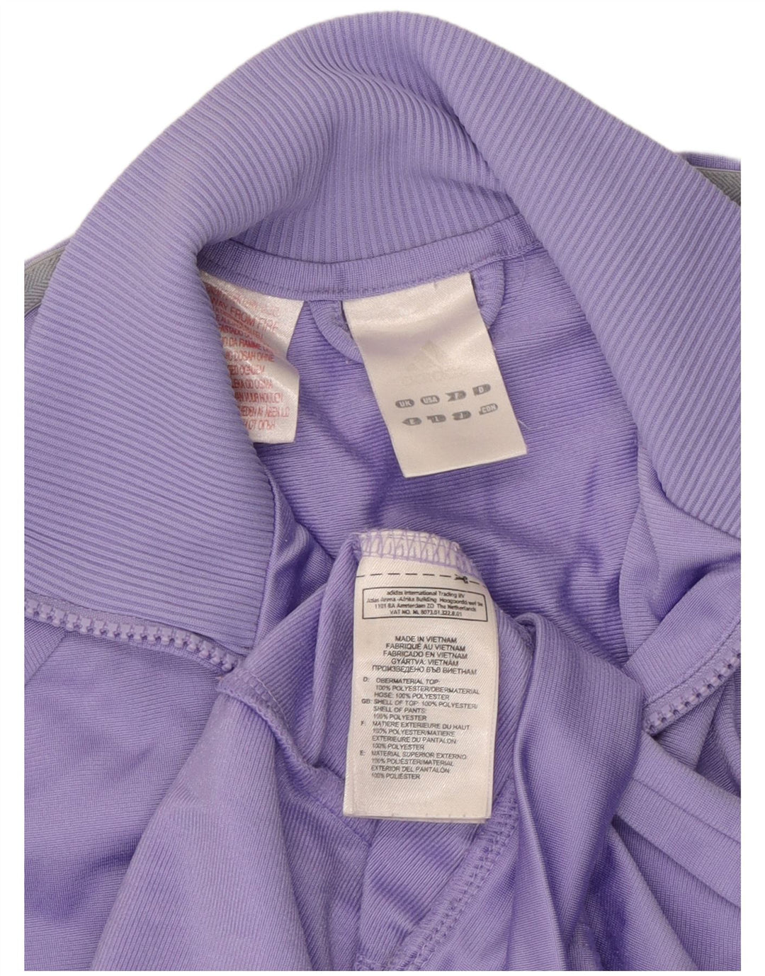 Adidas Veste de survêtement pour femme UK 12 Violet moyen Polyester