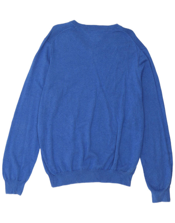 Tommy Hilfiger Pull col V Homme XL Bleu Coton