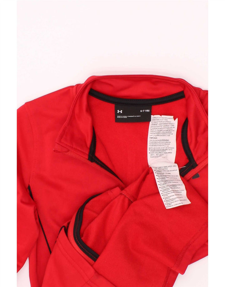 Under Armour Veste de Survêtement Garçon 6-7 ans Rouge Polyester
