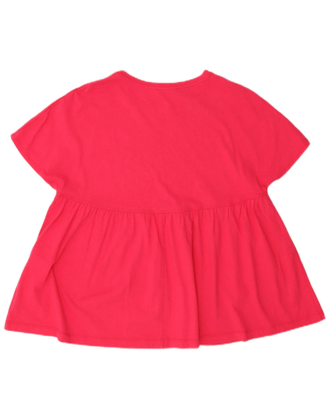 Zara Womens T-Shirt Oversize UK 14 Coton Rose Moyen