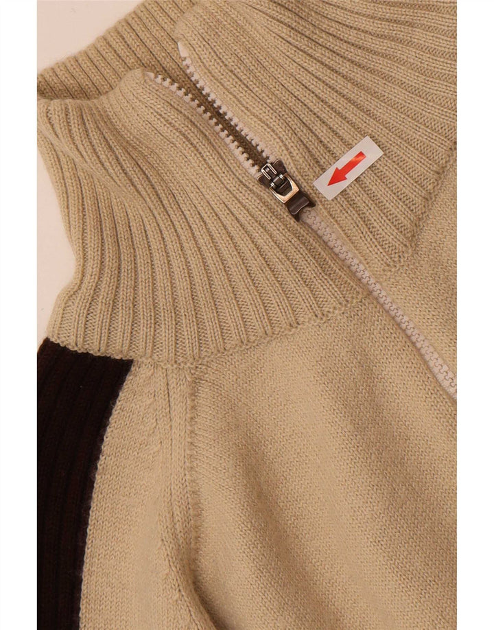 Puma Pull Cardigan Homme Beige Colorblock Large
