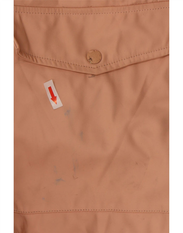 Zara Femme Imperméable À Capuchon UK 10 Petit Rose Polyuréthane