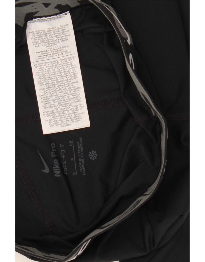 Nike Legging graphique Dri Fit pour femme UK 10 Small Noir Polyester