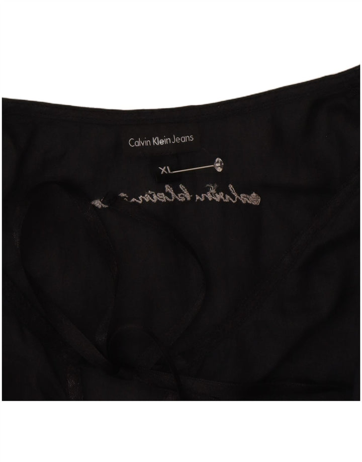 Calvin Klein Jeans Chemisier Femme UK 18 XL Noir
