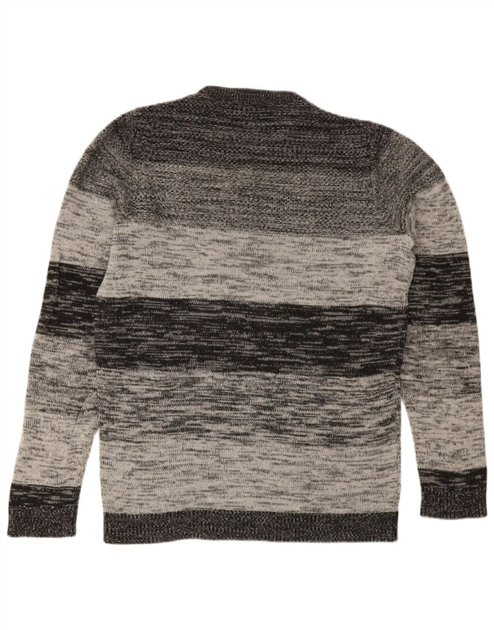 Jack & Jones Pull à col rond pour homme Petit gris rayé