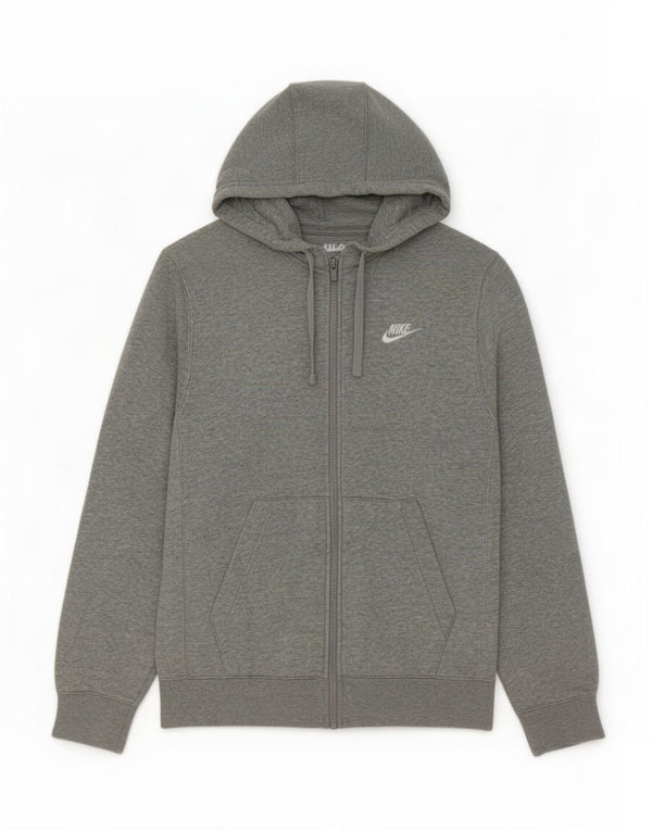 Nike Mens Zip Hoodie Sweater XS Gris Moucheté Coton