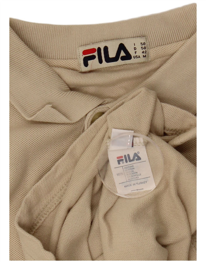 FILA Polo Homme Coton Beige Moyen