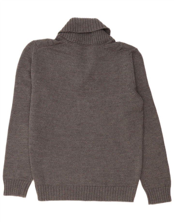Bikkembergs Pull à col châle pour homme en laine color block Gris Taille L