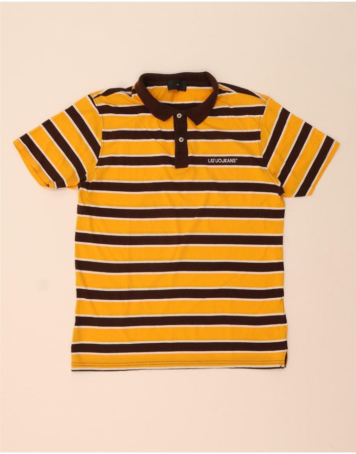 Polo Homme Liu Jo Coton Rayé Jaune Moyen