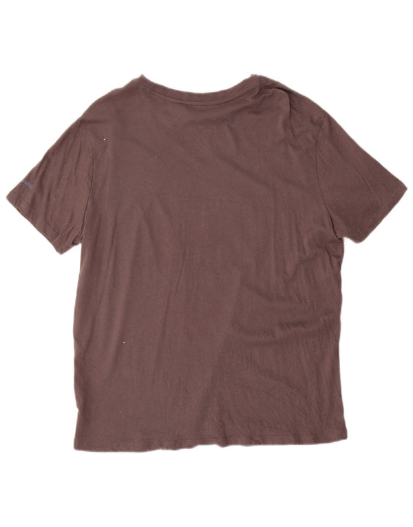 Columbia T-Shirt Graphique Femme UK 14 Gris Moyen Coton
