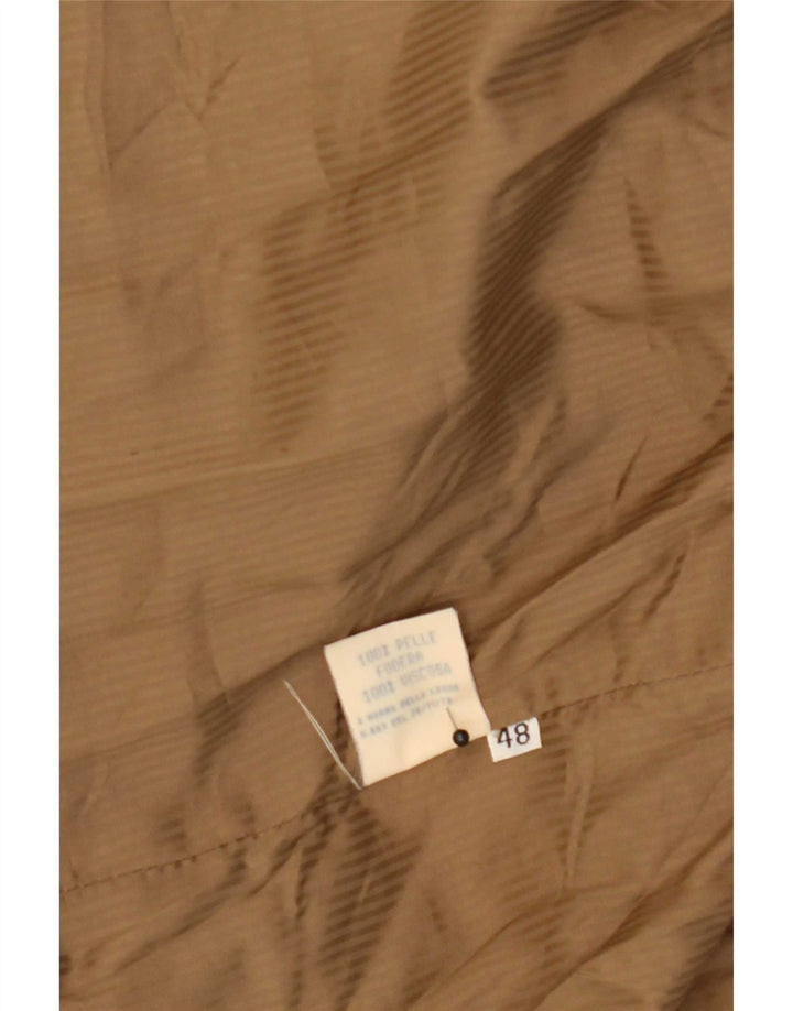 Veste blazer en daim à 4 boutons vintage pour homme IT 48 Cuir marron moyen