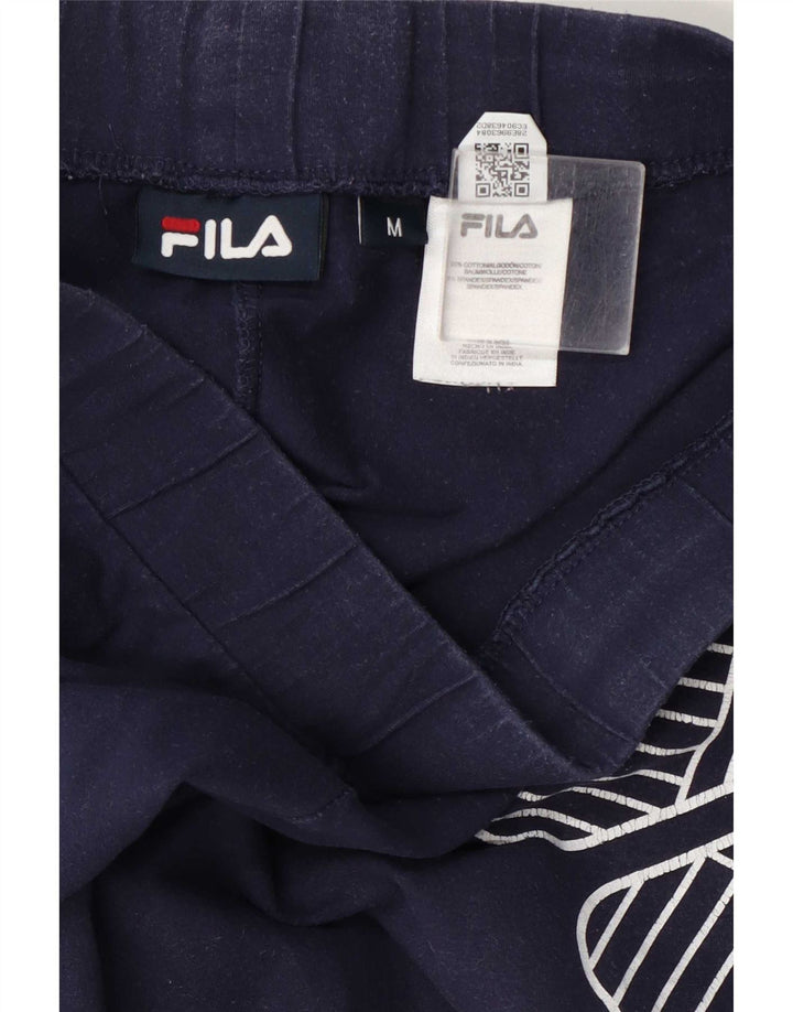 Fila Leggings graphiques pour femmes UK 12 coton bleu marine moyen