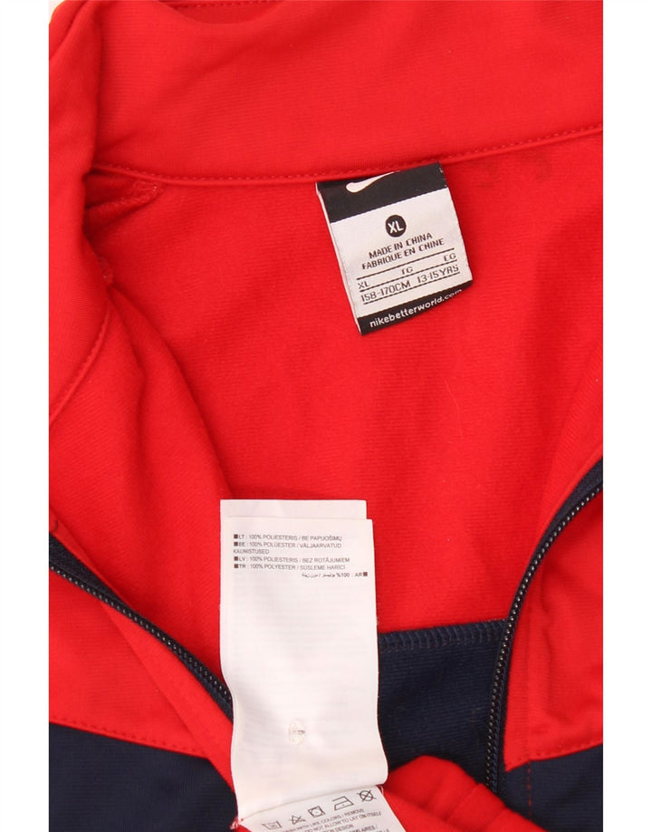 Nike Veste de survêtement pour garçon 13-14 ans XL Rouge Colorblock Polyester
