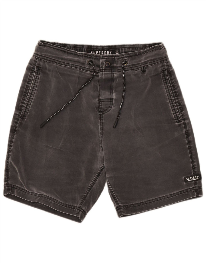 SUPERDRY Mens Chino Shorts Small W29 Grey Polyester