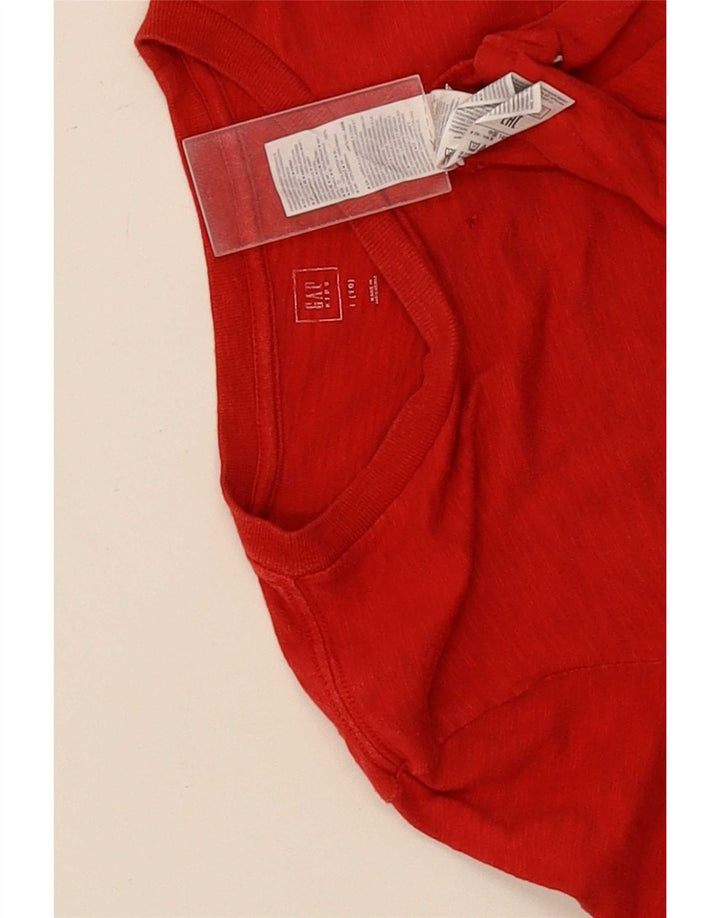 Gap Boys Graphic Top Manches Longues 9-10 ans Petit Rouge Coton