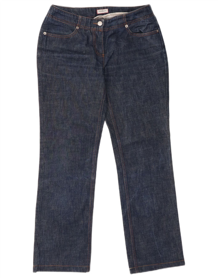 Max & Co. Jean droit pour femme UK 12 Medium W30 L28 Bleu Coton