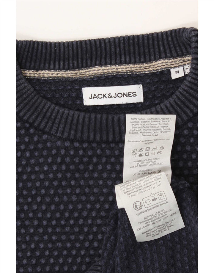 Jack & Jones Pull à col rond pour homme Bleu marine moyen à pois