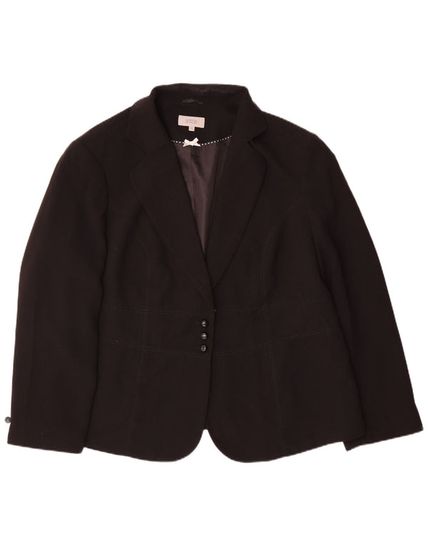 Marks & Spencer Veste blazer à 3 boutons pour femme UK 20 2XL Noir Polyester