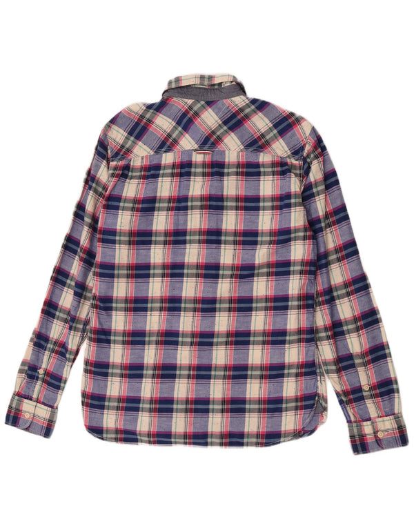 Tommy Hilfiger Chemise Homme Grand Carreau Bleu Coton