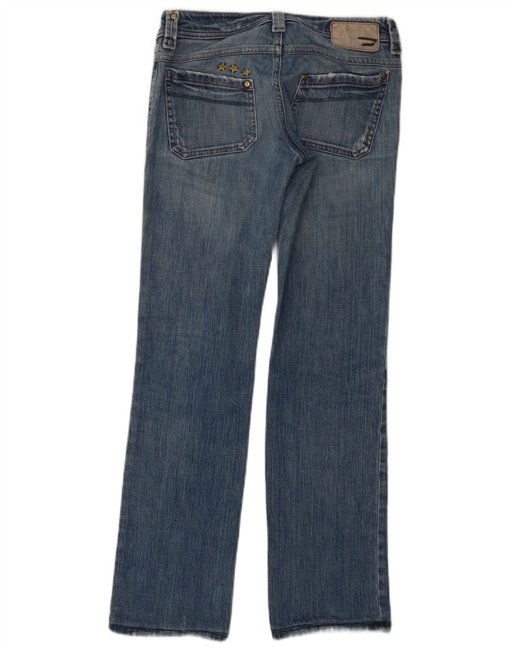DIESEL Femme Keate Jean Droit W28 L29 Bleu Coton