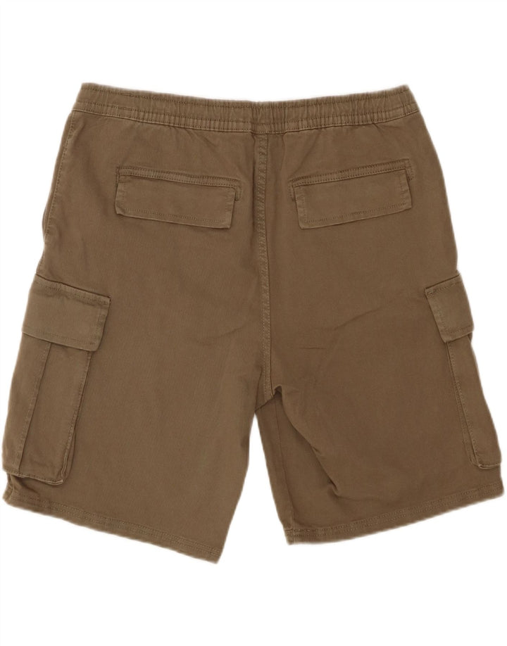 SONNY BONO Mens Cargo Shorts Large W34 Green Cotton