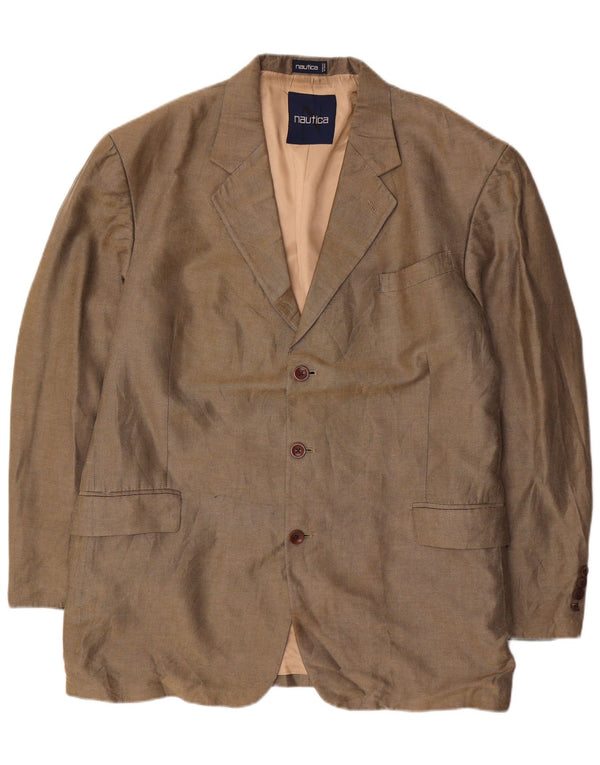 NAUTICA Veste blazer à 3 boutons pour homme UK 46 3XL Gris Lin