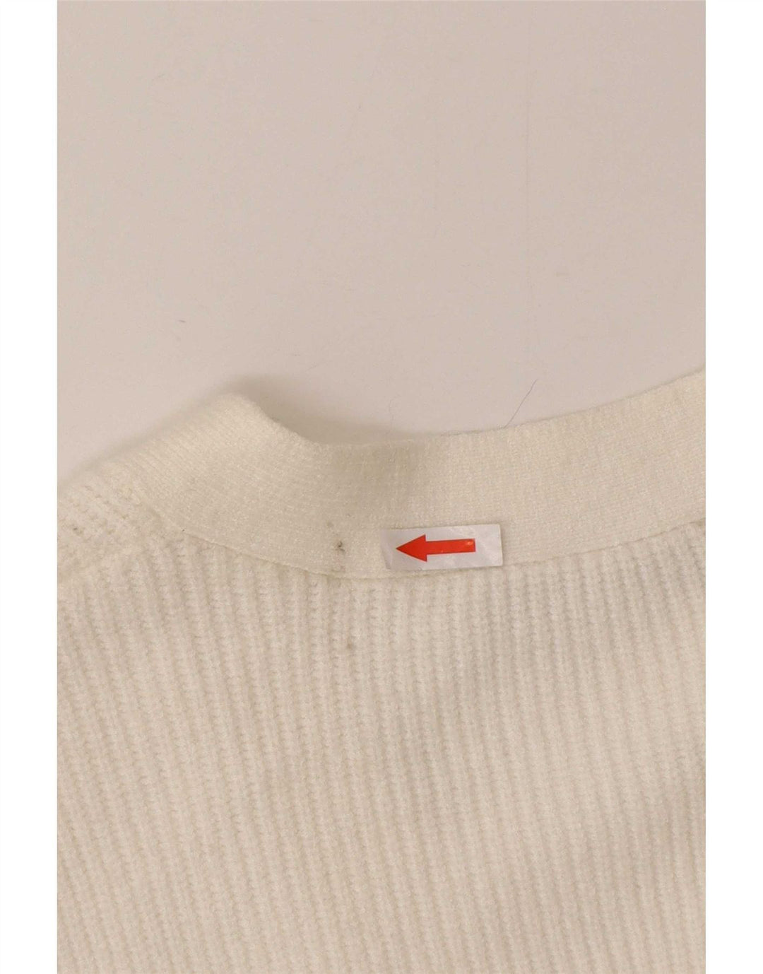 Zara Femme Cardigan Pull UK 12 Moyen Blanc Viscose