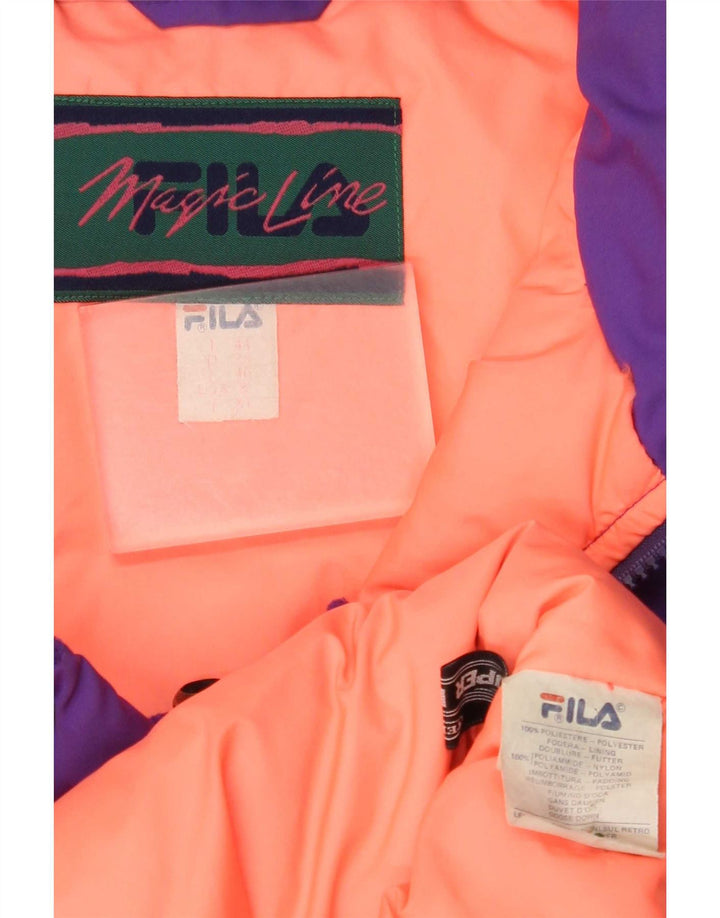 Fila Veste matelassée surdimensionnée à capuche pour femme IT 44 Violet moyen Polyester