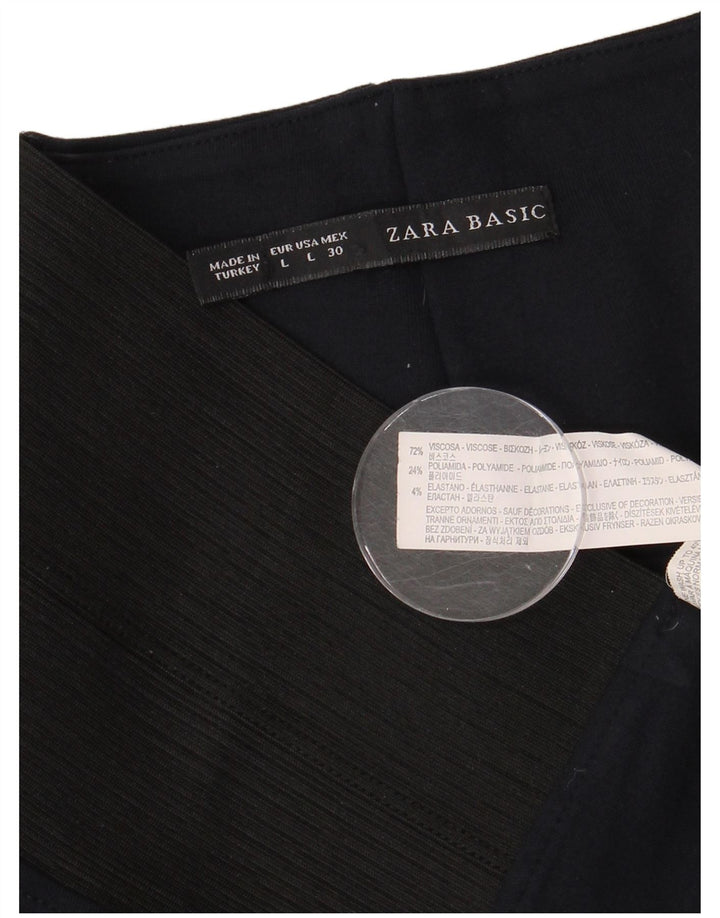 Zara Leggings Femme UK 14 Large Bleu Marine Colorblock Viscose