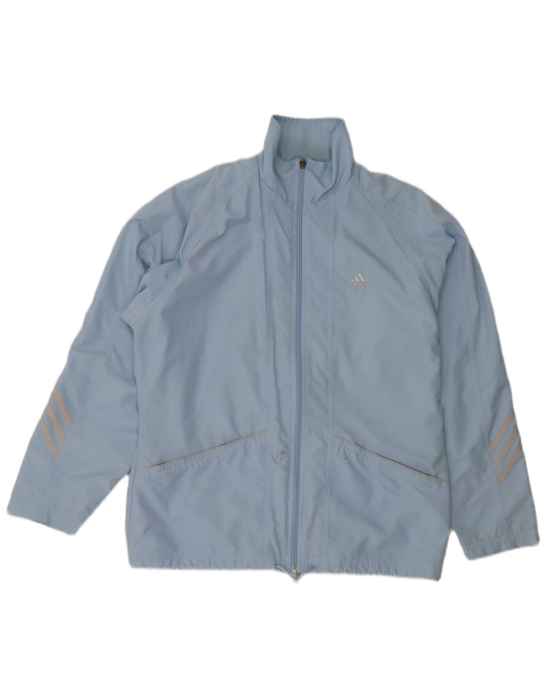 ADIDAS Veste de survêtement pour femme UK 14 Large Bleu Polyester