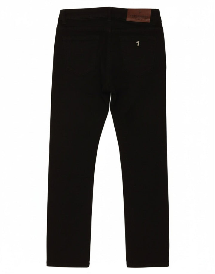 TRUSSARDI Womens Cropped Jeans Medium W30 L26 Black Cotton