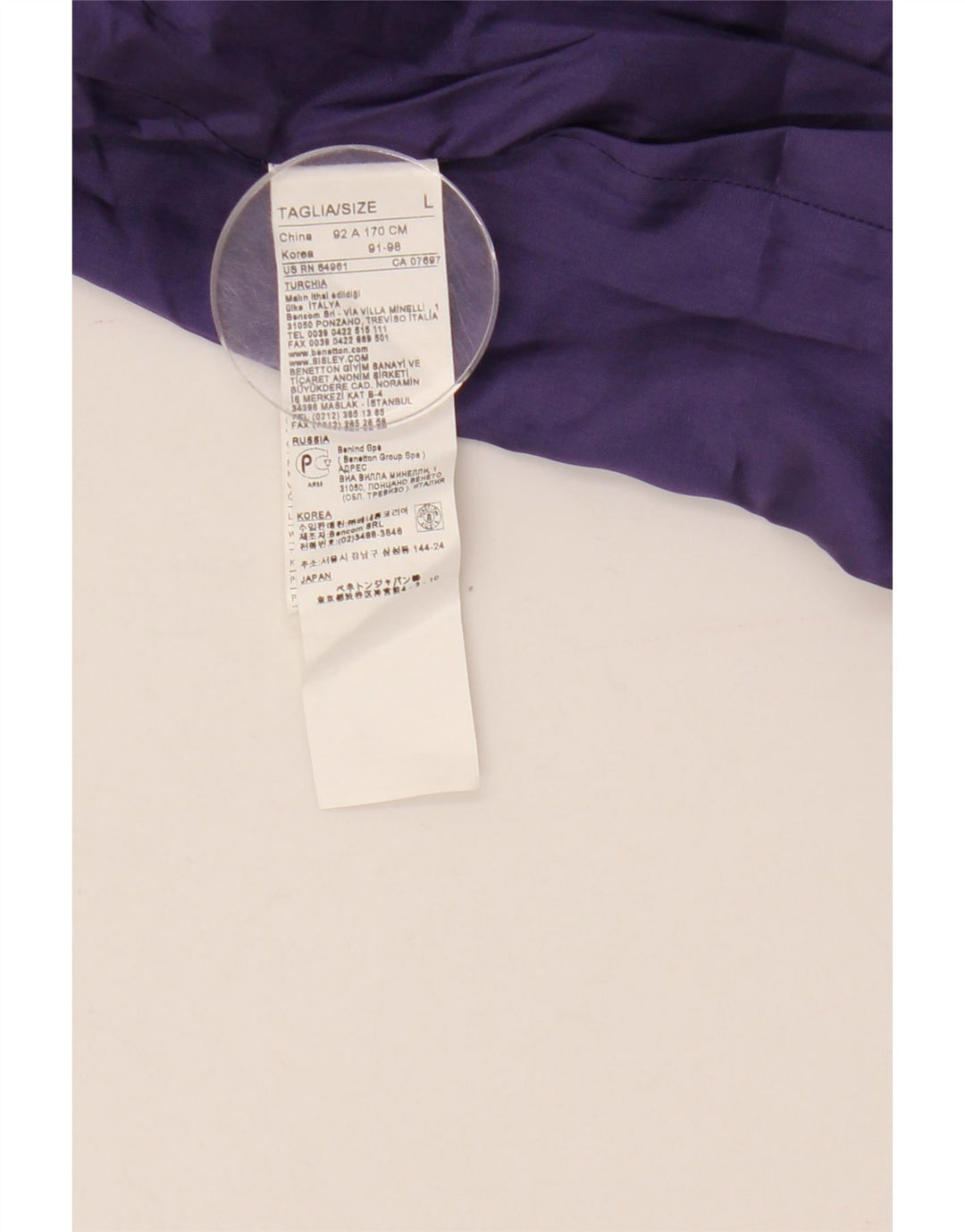 Benetton Robe droite sans manches pour femme UK 14 Grande laine violette