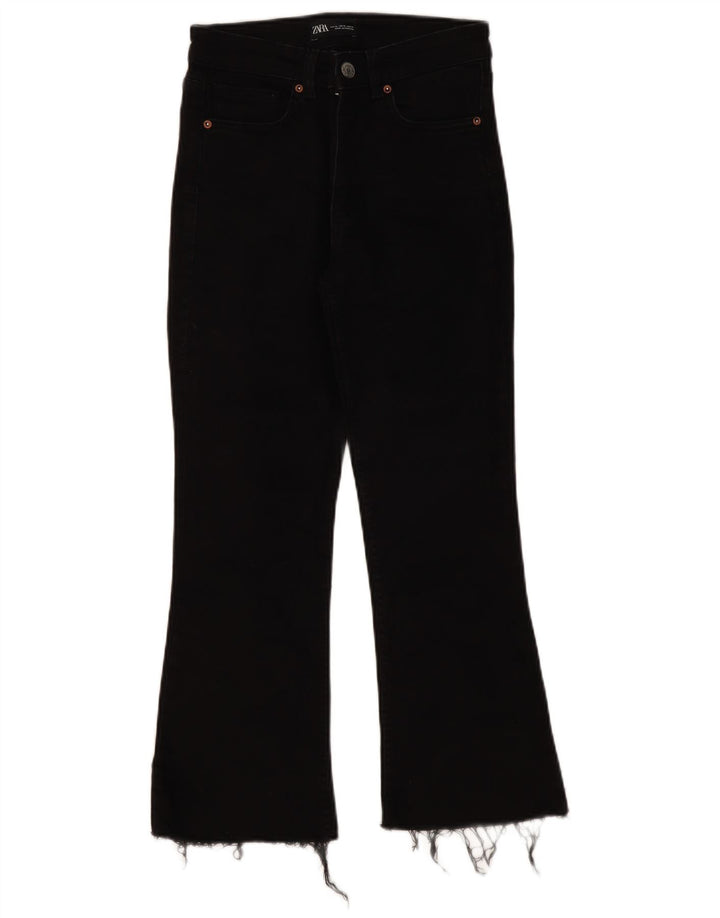 ZARA Jean Bootcut Femme EU 38 Petit W28 L25 Noir