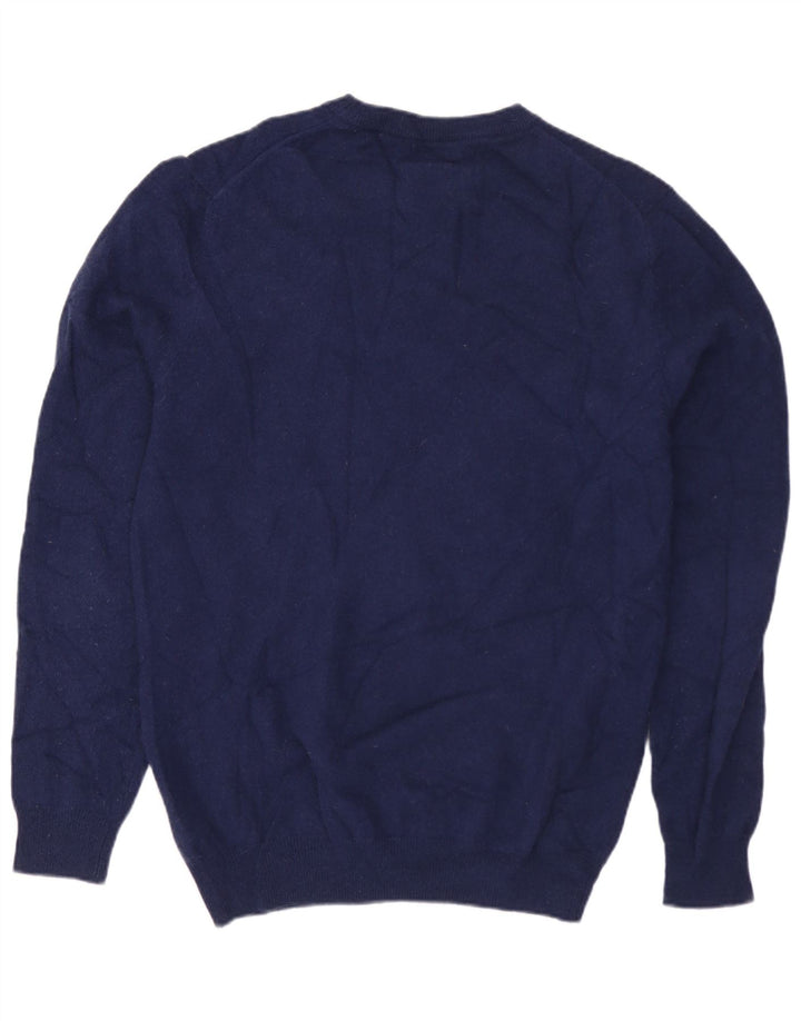 MASSIMO DUTTI Pull col rond homme en laine bleu marine moyen