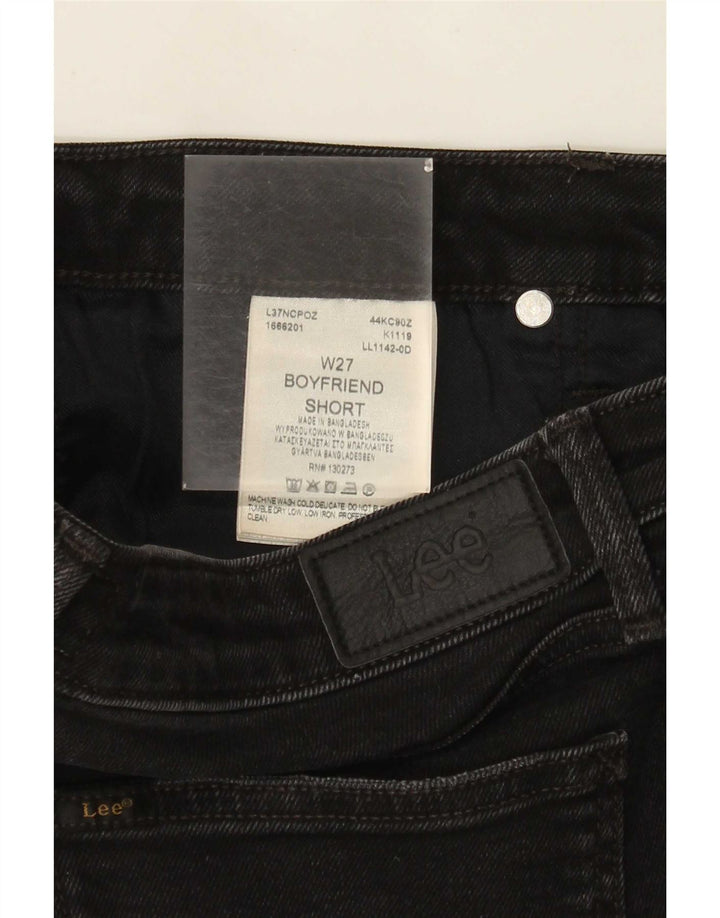 Lee Short en jean Boyfriend W27 pour femme, petit coton noir