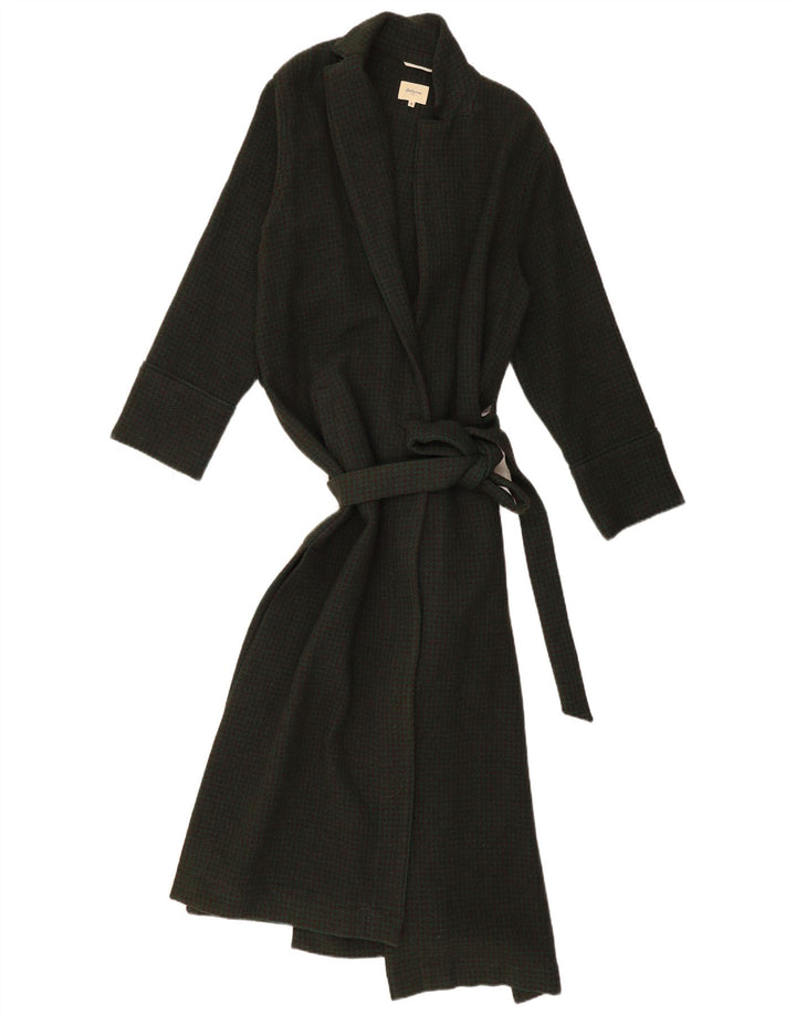 BELLEROSE Robe Pardessus Femme US 2 XS Kaki Pied-de-Poule Laine