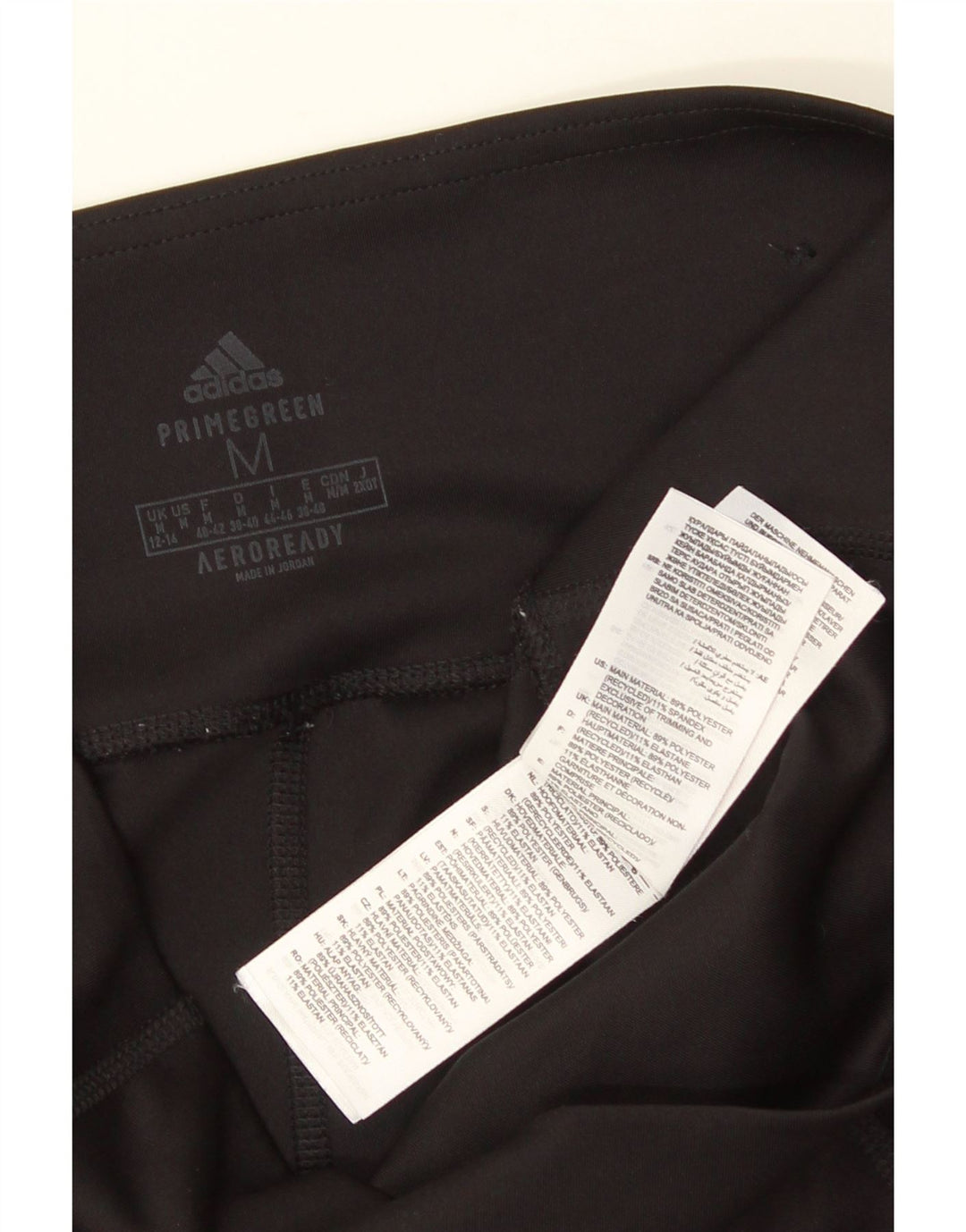 ADIDAS Leggings Aeroready pour femmes UK 12/14 Polyester noir moyen