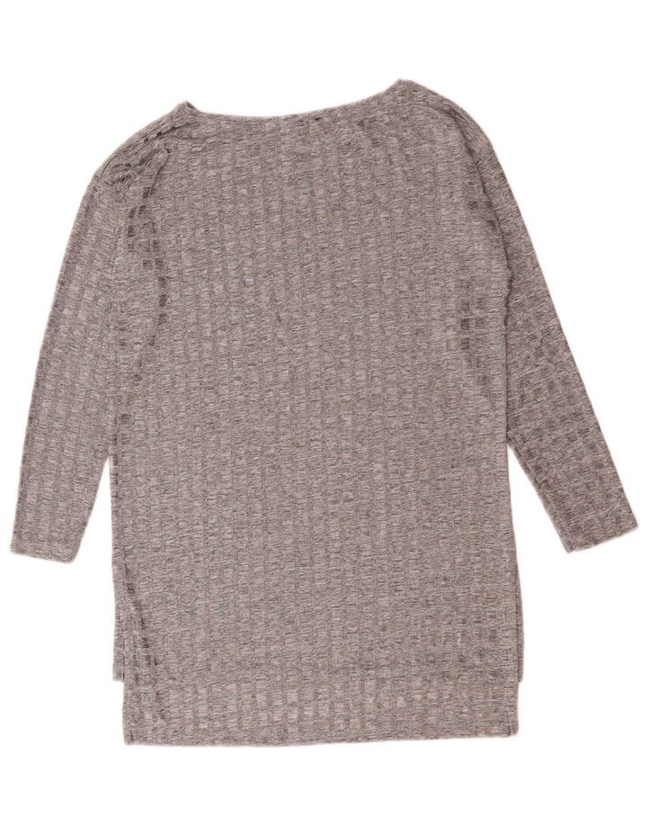 Zara Tunique à manches longues pour femme UK 10 Petit carreaux gris