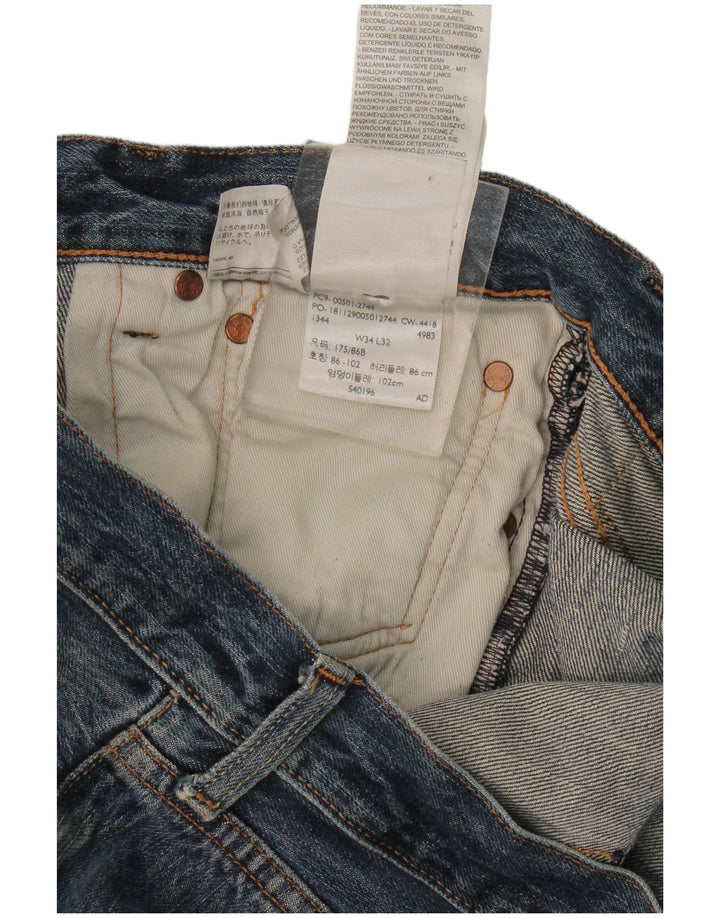 Levi's Jean droit vieilli W34 L32 homme bleu coton